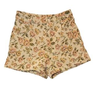 SHEIN Shorts Mod Elegant Commuter Floral Jacquard‎ High-Waisted Tapestry Small